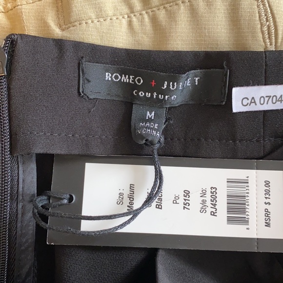 NWT Romeo and Juliet Couture Black Mini Skirt - Picture 6 of 6